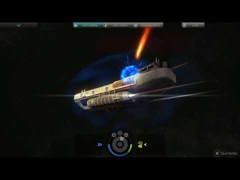 Endless Space 2 United Empire Battleship Destroys Small Lumeris Fleet