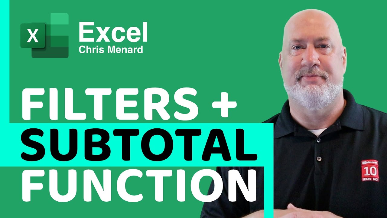 Excel Filters with the SUBTOTAL Function
