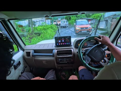 Rainy Day Bolero 4x4 Pickup POV Driving 