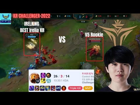V5 Rookie vs IRELKING in Korea Challenger 2022 Patch 12.14 | How to play Azir Mid