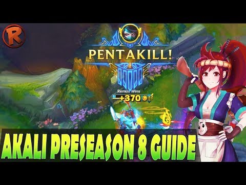 AKALI Pre-Season 8 Full Gameplay Guide & BEST RUNES - League of Legends