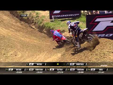 Evgeny Bobryshev passes Todd Waters MXGP of Spain 2015 - motocross