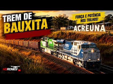 🚂 TREM DE BAUXITA DA RUMO PASSANDO SUAVE NO PÁTIO DE ACREÚNA | IMAGENS INCRÍVEIS DE DRONE | #fns