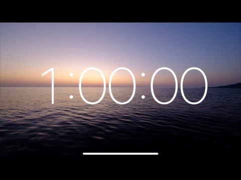 1 Hour Timer - Beautiful Ocean Sunset (Relaxing and Calm Music)