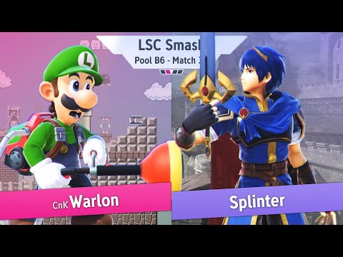 LSC Smash - CnK | Warlon (Luigi) Vs. Splinter (Marth) - Pool B6
