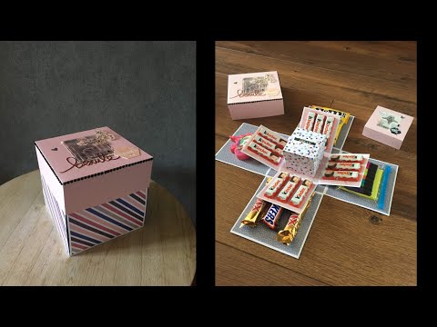 SCRAP TUTORIAL Explosion box (Large model) Chocolates and small gifts 🎁
