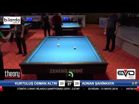 KURTULUŞ OSMAN ALTIN & ADNAN ŞAHİNKAYA Bilardo Maçı - 2018 ERKEKLER 2.ETAP-3.Ön Eleme