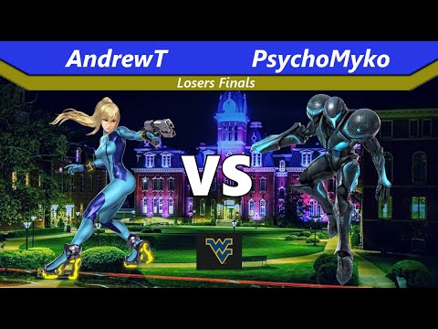 Campus Clash! WVU - AndrewT (Zero Suit Samus) vs PsychoMyko (Dark Samus) - Losers Finals - SSBU