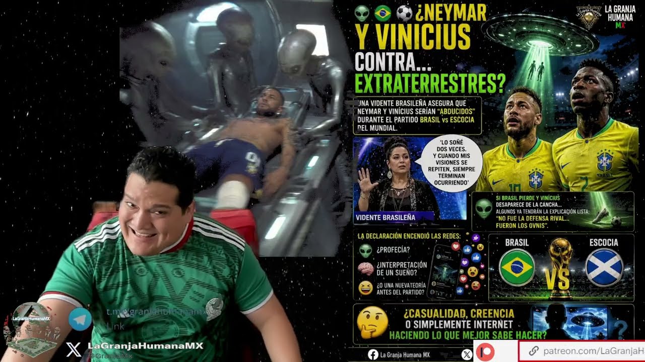 NEYMAR Y VINÍCIUS CONTRA EXTRATERRESTRES? vidente brasileña alerta abducción OVNI en Brasil Escocia
