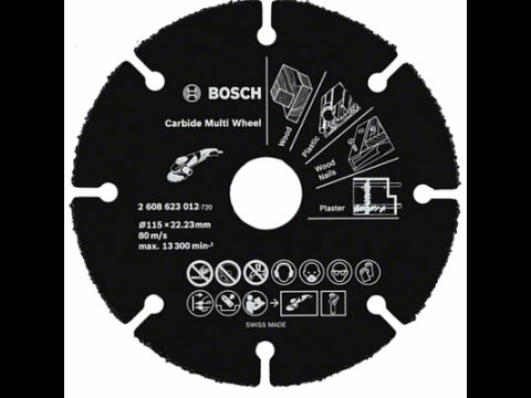  Bosch Pjovimo diskas medienai 125 x 1 x 22,23 mm video