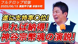 [神谷宗幣]これが本物の政治家の演説！政権与党奪取へのカウントダウンが始まる！