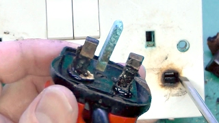 Overheated Plug and Damaged Socket Outlet