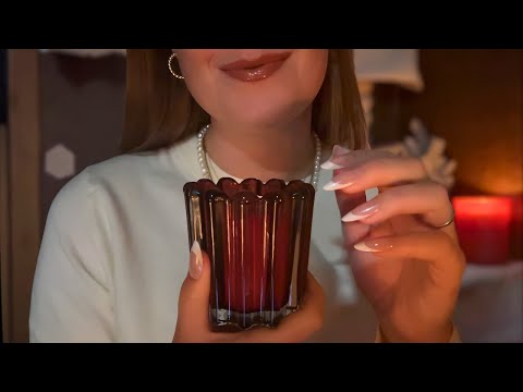 ASMR almost touching + clicky whispers (during a real rainstorm)