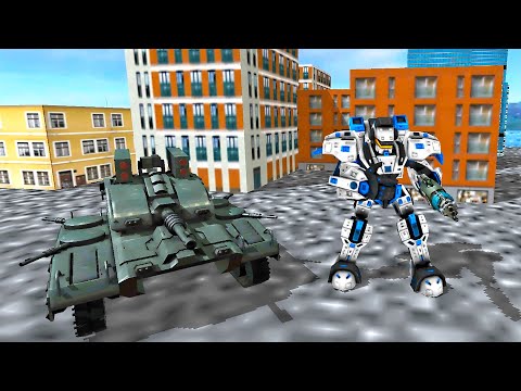 Robot Tank Transformer Attack Battle War - Tank Robot Superhero / Android Gameplay