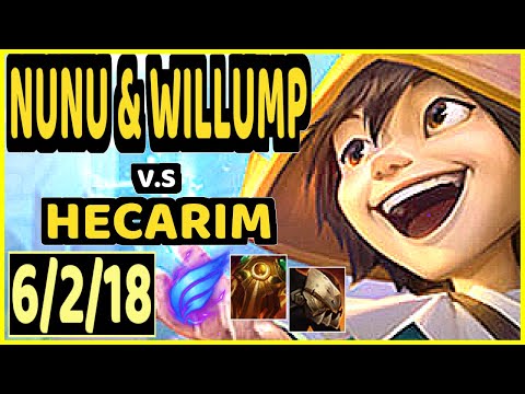 NUNU & WILLUMP vs HECARIM - 6/2/18 KDA JUNGLE GAMEPLAY - EUW Ranked MASTER