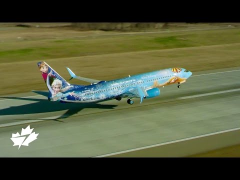 Disney Frozen-themed plane inaugural flight