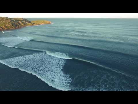 Aerial footage of surf spot the Farm