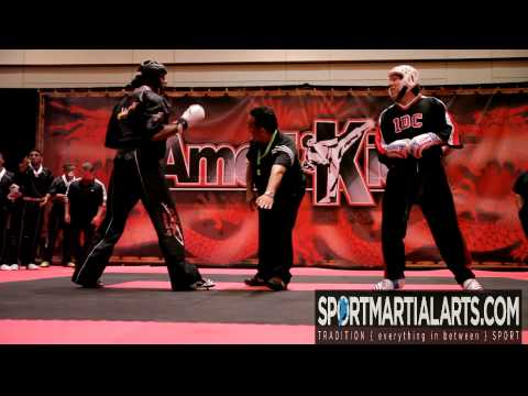 Steven Lennon v Kevin Schleuter - Men's Team Sparring - 2013 Amerikick Internationals