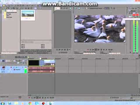 Как из Sony Vegas убрать звук из видео!