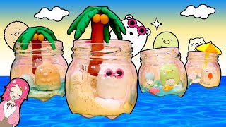 すみっコぐらし 粘土やスライムで海を工作！プレゼントしてみたよ！手作り 小物 DIY❤︎アンリルちゃんねる❤︎