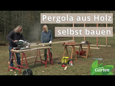 Eine Pergola als Rankgerüst und Schattenspender bauen | MDR Garten