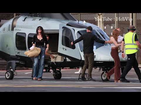 Simply Red's Mick Hucknall arriving straight after being on Glastonbury stage with Rod Stewart