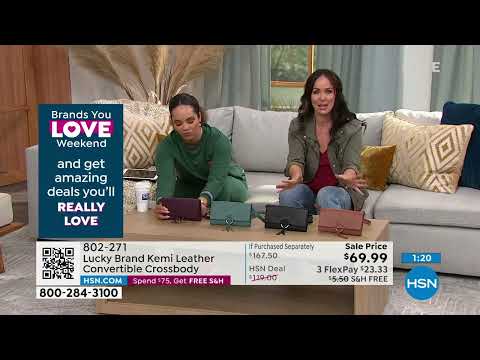 Lucky Brand Kemi Leather Convertible Crossbody   Card Ho...