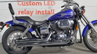 2005 HONDA SHADOW SPIRIT: CUSTOM LED'S FLASHERS RELAY INSTALL