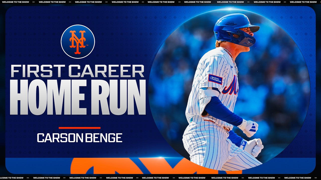 Carson Benge hits his FIRST CAREER HOMER in his MLB Debut for the New York Mets! 1️⃣