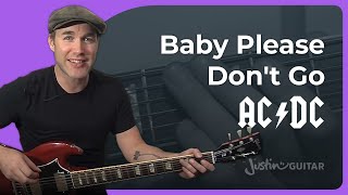 Baby Please Dont Go Guitar Lesson | AC/DC | Them And Others