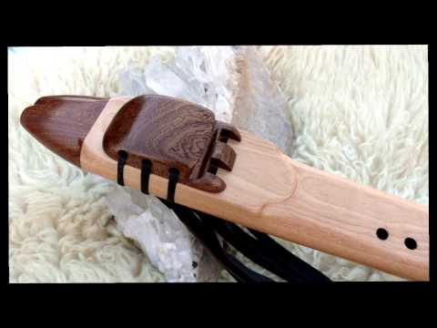 Native American Inspired Key of F# Drone flute of Cherry and Sapele accents