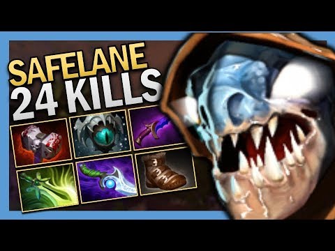 Dota 2 Pro Safelane Slark with 24 Kills by Immortal Rank 7.22 Gameplay ROAD TO TI11