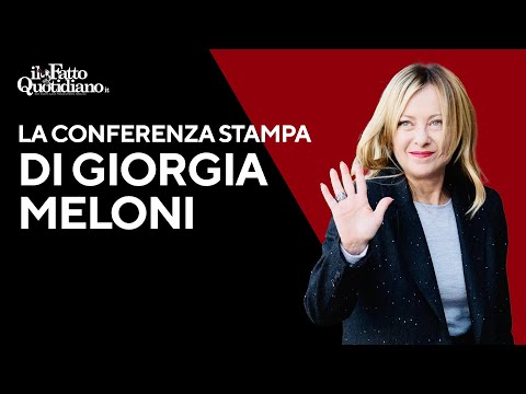 La conferenza stampa della premier Giorgia Meloni
