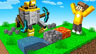 Using ROBOTS To MINE In Minecraft! (Sky Block)