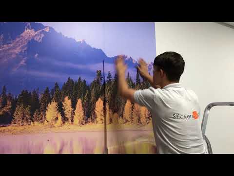 How to apply wall murals