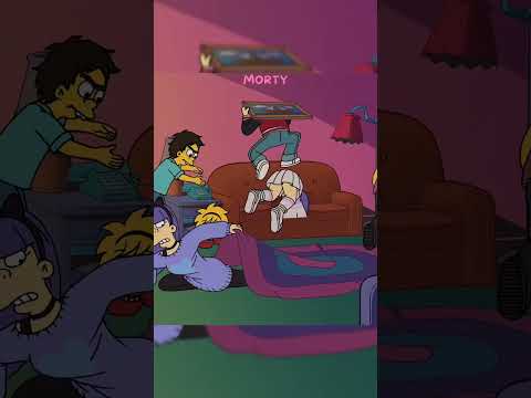Los niños hacen una fiesta en la casa de los Simpson #lossimpson