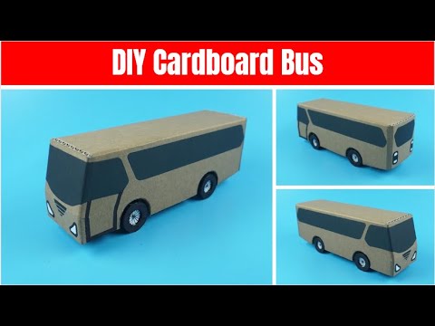 Make a Fun Cardboard Toy Bus in 10 Minutes | Easy DIY Craft for Kids Using Waste Materials