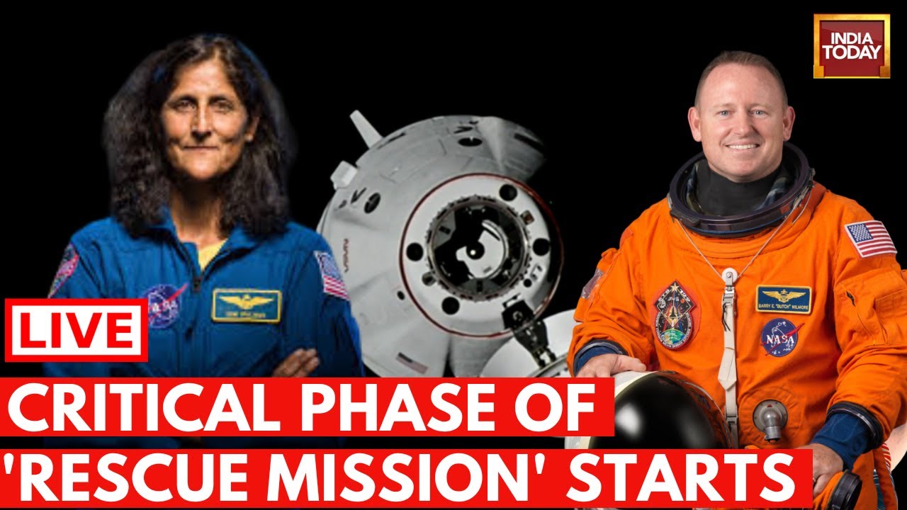 SpaceX Rescue Mission LIVE: SpaceX Rescue Mission For Sunita Williams, Butch Wilmore | Falcon 9
