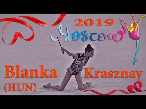Blanka Krasznay HUN Clubs.Rhythmic Gymnastics JUNIOR World Championships Moscow 2019