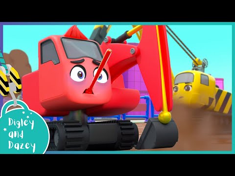 🚧 Oh No! Digley is Sick - Pancake Shack Problem 🚜 | Digley and Dazey | Kids Construction Cartoons