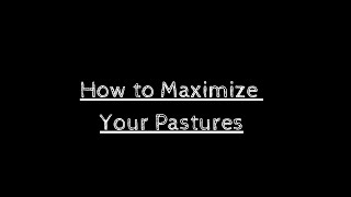 How to Maximize Your Pastures