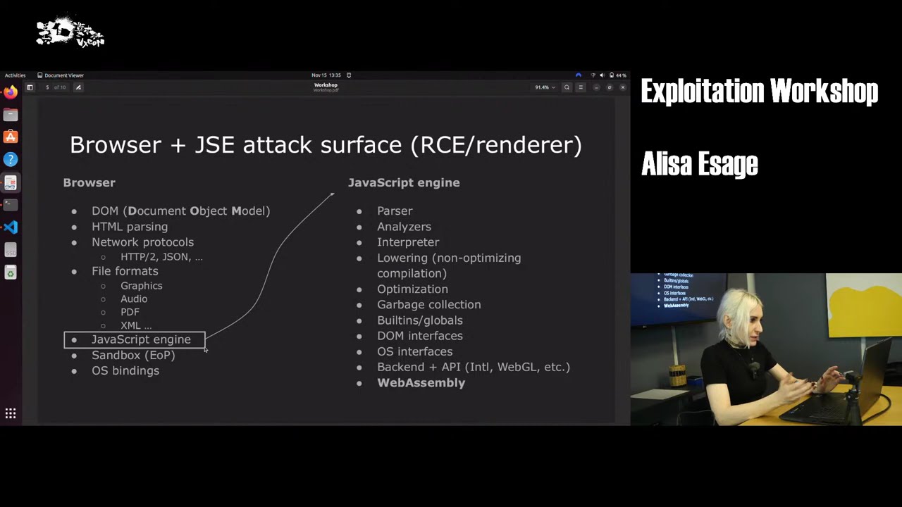 VXCON 2024 Workshop | Alisa Esage - Browser Exploitation Workshop