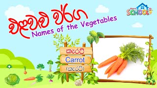 Names of the Vegetables Sinhala & English  එ