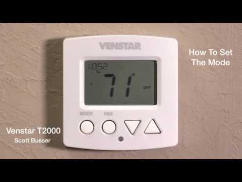 Venstar T2000   How To Change The Mode