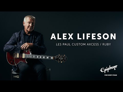 Epiphone Alex Lifeson Signature Les Paul Custom Axcess Left-Handed Guitar - Quilt Ruby image 13