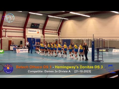 Volleybal Dames 2e Divisie A: Betech Olhaco D1 - Hemingway's Donitas D3 [21-10-2023]