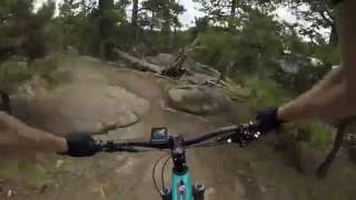 Heading down Chimney Rock Trail for the first time