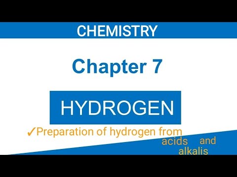 ICSE Chemistry Class 9 Chapter Hydrogen | Preparation of hydrogen from acids and alkalis