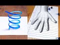 How to Draw - Easy 3D Spiral Illusion & Trick Art