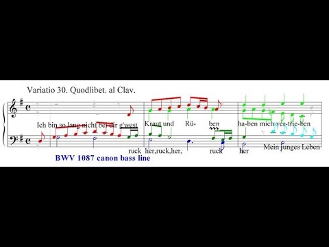 Bach, Goldberg Variations - Var. 30, Quodlibet (arr. for strings) - (score)